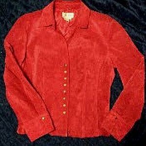 Leather Jacket Color: Red, Brand: Live a Little, Size: Large